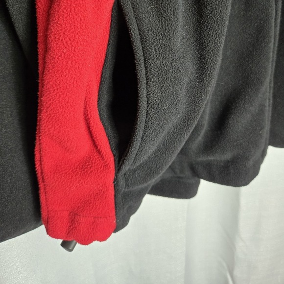EAGLE‎ CANYON Men's Full Zipper Fleece Jacket Retro Colorblock Black Red Size XL - Picture 5 of 10